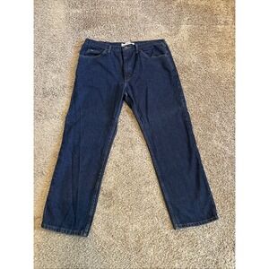Lee Jeans men's 38 x 30 blue denim pants straight regular‎ fit dark wash